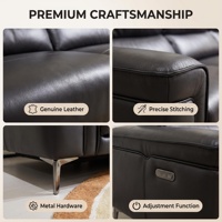 Canapé sectionnel moderne XIYUA en cuir véritable, trois places, pieds en acier inoxydable, rembourrage en éponge, écologique, durable, pour villa, garantie 10 ans
