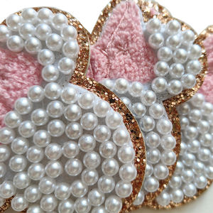 Patch en pâte 3M personnalisé, motif découpé au laser, <span class=keywords><strong>perles</strong></span> pour enfants, matériau en feutre de bordure de paillettes de dessin animé brodé - Product Image 5