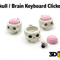 Nouveau design – Bouton de décompression en forme de cerveau fantôme d'Halloween imprimé en 3D pour loisirs créatifs en plastique – Clicker anti-stress