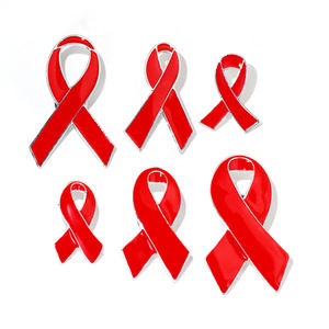 Pin de Solapa con Diseño de Cinta Roja para Concientización sobre el VIH/SIDA, para Mochila, Traje, Sombrero, Ropa, Corbata, Bufanda, Botón, Insignia - Product Image 1