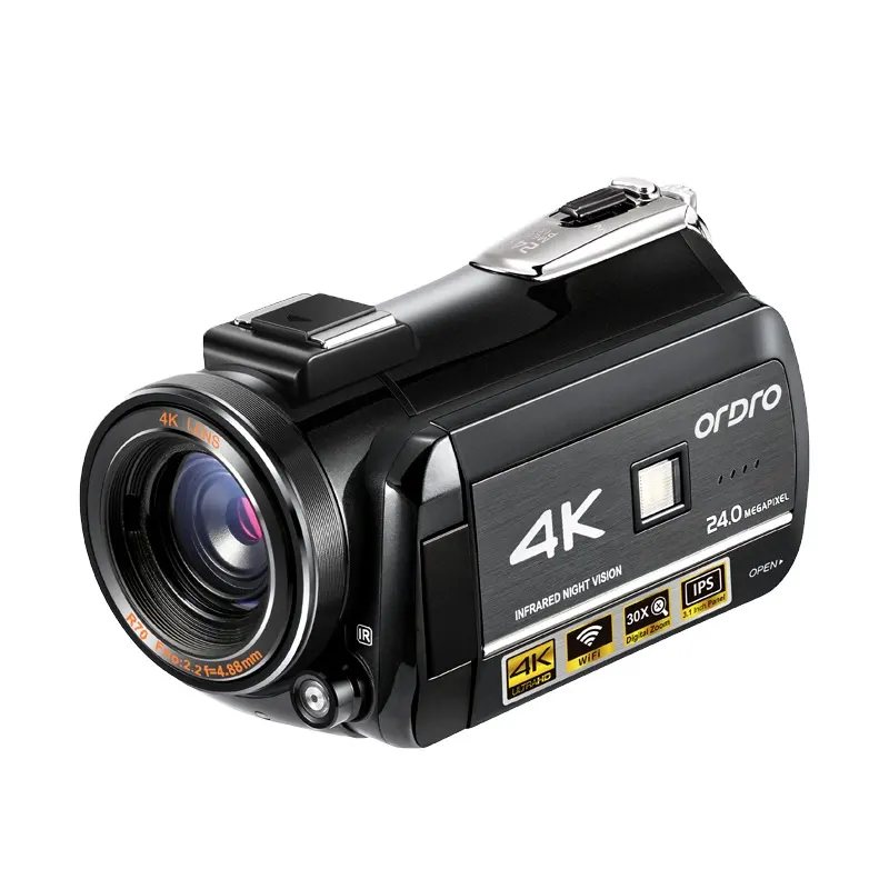 4K UHD كاميرا تعمل بالأشعة تحت الحمراء للرؤية الليلية الحذاء الساخن تصميم كاميرا فيديو 4K الأشعة تحت الحمراء كاميرا