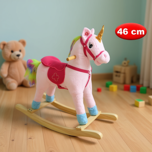Cheval à bascule licorne 46 cm, jouet en peluche pour enfants - Product Image 3
