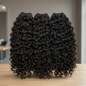 Extensions de cheveux vierges indiens bouclés Remy, 100 % naturels, tissage double trame à la machine - Product Image 1
