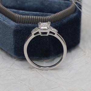 Paston 아이스 아웃 파인 쥬얼리 <span class=keywords><strong>Silver925</strong></span> Moissanite 에메랄드 컷 Moissanite 다이아몬드 반지 약혼 웨딩 vvs 쥬얼리 - Product Image 5