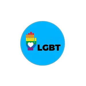 Pin de botón personalizado de Orgullo gay, hojalata de metal en blanco, redondo, Arco Iris, insignia lgbtq lgbt para eventos