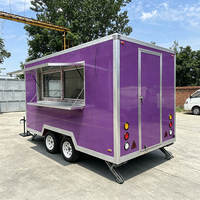 Chariot à glaces personnalisé en fibre de verre et aluminium, mini camion de restauration entièrement équipé, remorque alimentaire pour snacks, bonbons et utilisation en extérieur