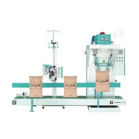 Halbautomat ische 5kg-50kg Fabrik Weizen pulver beutel Füller Salz Mais Mehl Mais Nähmaschine mit niedrigem Preis