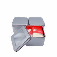 Offre Spéciale – Boîte Carrée Mini en Métal Personnalisée pour Savon, Cartes à Jouer, Café, Gâteaux de Lune, Caviar, Chocolat – Idéale pour le Stockage Alimentaire