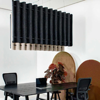 Panneaux acoustiques modernes à haute densité pour le contrôle du bruit au bureau, 100 % polyester recyclé, panneaux muraux isolants, plafond suspendu