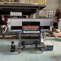 Mesin cetak DTF UV 60 cm pencetak DTF kaca UV dengan 3 buah Printer Inkjet kepala Printer I3200 U1