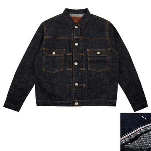 Blousons en jean vintage pour homme, délavés sur mesure, à braguette boutonnée, style rétro américain, coupe décontractée ample, en denim selvedge 100% coton - Product Image 1