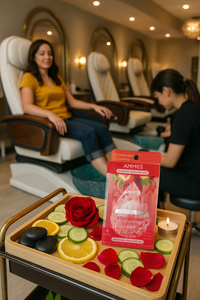 AMMES Kit Pedicure Deluxe Spa 4 in 1 per Alleviare lo Stress, Aroma Istantaneo di Fragola, Set Completo per Pedicure - Product Image 3