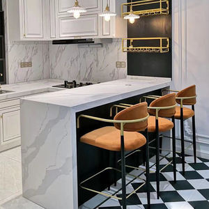 أثاث بار حديث فاخر ملهى ليلي تجاري إطار معدني كرسي حانة من الجلد - Product Image 3