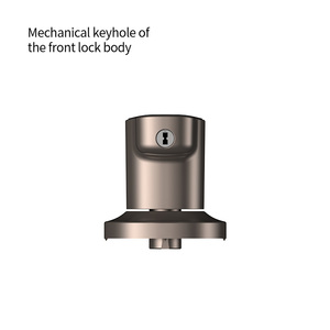 Kunci pegangan kode elektronik sidik jari, kunci pintu masuk pintar dengan jari biometrik aman, Keypad Digital - Product Image 5