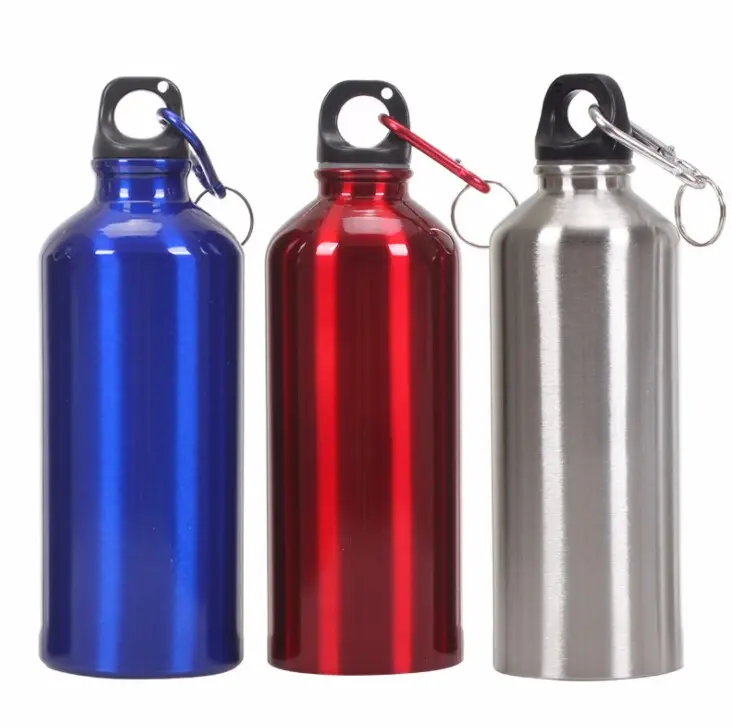 Wholesale Printing 500ml Aluminum Sports Water Bottlealuminumtom Logo Water Bottle Metal White Box Travel Plastic Customized