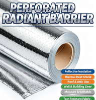 Barrière radiante en aluminium perforé respirant, feuille d'isolation thermique réfléchissante résistante aux déchirures pour la construction
