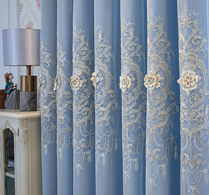 Rideaux à une couche haut de gamme de style européen Tissu moderne simple Translucidus Sheer - Product Image 4