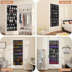 Foldable Large Pockets Door <b>Rack</b> <b>Wall</b> Shoe <b>Storage</b> Bag Organizer Non-woven Fabric for Men Women Kids for Clothing - Product Image 5