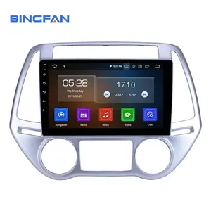 Bingfan 와이파이 BT 지원 carplay 스테레오 자동차 오디오 박스 9 인치 현대 i20 수동 자동차 AC 2012 2013 2014