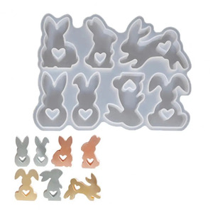 Molde de Silicona 3D Ecológico para Velas con Forma de Conejo de Pascua, Molde para Esculturas DIY, Molde para Velas Aromáticas - Product Image 1