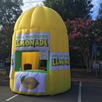 Support de limonade gonflable Oxford/PVC d'été avec bannière alternative Tente portable pour les ventes de boissons en plein air