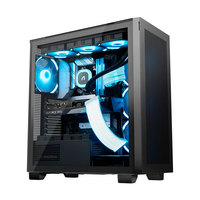 Casing Gaming Mid Tower SUITMASTER M3000 dengan 1 Kipas ARGB 140mm, Radiator 360mm, Audio USB, Kaca Temper, Mesh Depan, MicroATX, Baja