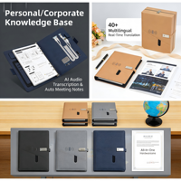 Set de Regalo de Cuaderno Inteligente con IA y Activación por Voz de Lujo, con Banco de Energía de 8000 mAh, Logotipo Personalizado, Artículos de Oficina Corporativos
