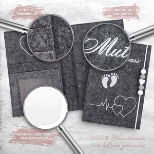 ปกหนังสือเดินทางสำหรับคุณแม่เด็กผ้าสักหลาดไม่ทอจากออสเตรีย - Product Image 4