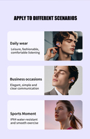 Écouteurs Bluetooth AliSelect Q71 à clip d'oreille, commande tactile intelligente, écouteurs sans fil de haute qualité, design boucles d'oreilles, Bluetooth