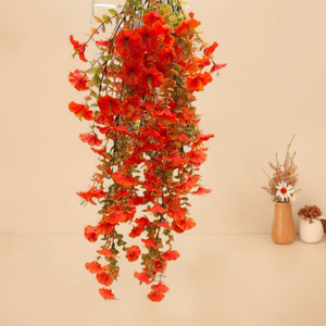 ดอกไม้ประดิษฐ์ Sunshine Flower Language รุ่น 69-Eye Morning Glory สีแดงฤดูใบไม้ร่วง แบบแขวนตกแต่งผนัง - Product Image 2