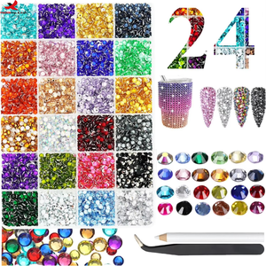 Kit de strass en résine Silverback 3mm à dos plat non thermocollant pour nail art, loisirs créatifs et décoration GZ RTS Commande mixte en gros - Product Image 1