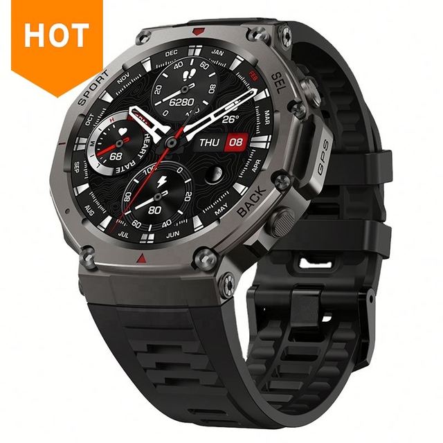 DM58 Sport Smart Watch GPS 5ATM IP67 AMOLED 500mAh Battery BT Calling Heart Rate Blood Oxygen Sleep Tracker Remote Control