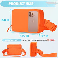Sac banane unisexe personnalisable en néoprène multicolore pour l'extérieur, mini sac de ceinture polyvalent avec sangle réglable
