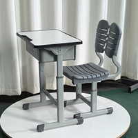 Ensemble de bureau et chaise réglables en hauteur, en MDF moderne et durable, personnalisé pour l'étude des enfants, les cours en classe et les cours de tutorat
