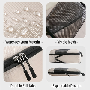 Juego de 6 Bolsas de Almacenamiento, Cubos de Compresión para Viaje, Organizadores de Embalaje para Ropa - Product Image 3