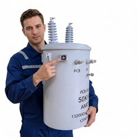Transformateur toroïdal monophasé CSP 20 kVA 10 kV 220 V à bobine en aluminium, rempli d'huile, monté sur poteau