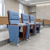 Chaise d'auditorium moderne, siège fixe pour étudiants avec tablette d'écriture pour l'école, l'université, la salle de conférence