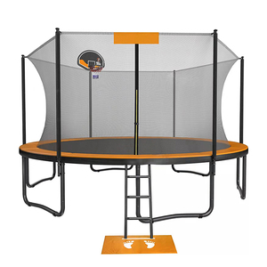 Trampolín de 14 Pies para Adultos y Niños Grandes con Aro de Baloncesto, Escalera de Seguridad, Trampolín Recreativo para Jardín - Product Image 3