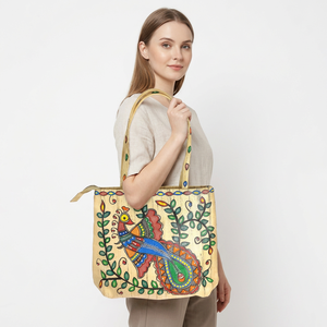 Bolsa de Mano de Algodón Acolchado con Estampado de Bloques, Bolso de Hombro Reutilizable de Gran Capacidad para Actividades Promocionales - Product Image 4