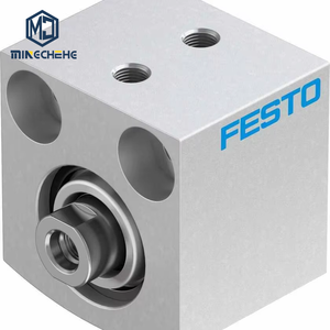 Cylindre pneumatique compact à course courte pour équipement d'automatisation, actionneur pneumatique avec amortissement - Product Image 1