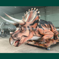 Özel Yapım Robotik Triceratops Modeli Mekanik Animatronik Dinozor Dış Mekan Dino Dekorasyonu Olarak