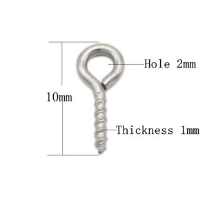 Mini tiges à <span class=keywords><strong>vis</strong></span> <span class=keywords><strong>pour</strong></span> fabrication de bijoux, 500 pièces, pitons, DIY de perles, œillets filetés, fermoirs, bracelets, boucles <span class=keywords><strong>d</strong></span>'oreilles - Product Image 3