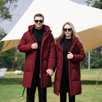 Veste longue à capuche pour femme, 90% duvet, 211g, avec graphène, idéale pour l'hiver, le camping, la randonnée et les trajets quotidiens.