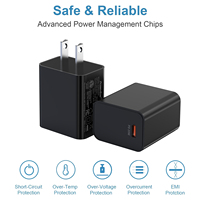 Adaptateur de voyage à charge rapide PD Type-C, chargeur mural QC3.0 pour iPhone 12-16 Pro Max et appareil photo 20W CE ETL FCC