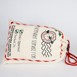 Cadeau de réveillon du Nouvel An en sergé de Noël Grand sac d'emballage Cadeau de bonbons de Noël Sac personnalisé - Product Image 4