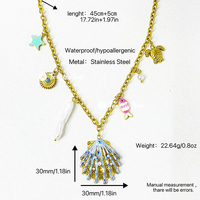 Collier pendentif en perle naturelle et coquillage pour femme Muses Jewels, anti-allergique, plaqué PVD 316L étanche, bijoux de mode, pendentifs, breloques