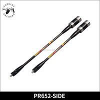 Topoint Archery Target Stabilisateurs à longue tige 3K Pure Carbon Made, Niveau de compétition, Tiges latérales 12 "/15" avec S.S. Poids OEM/ODM