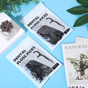 Micro bạc hà nha khoa xỉa Picks sợi thực vật dựa trên Candelilla sáp tái sử dụng nha khoa xỉa phân hủy sinh học trong tre trường Hợp Chủ - Product Image 4