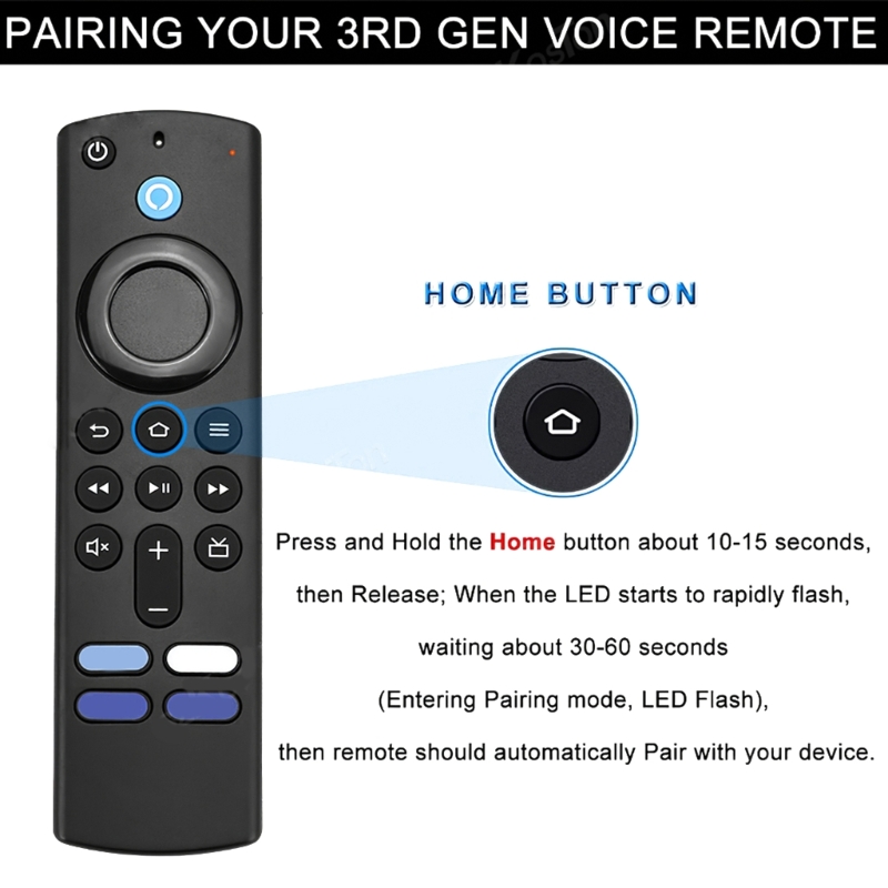 Telecomando Vocale Di Ricambio Per Fire TV Stick (2ª-3ª Gen), 4K, 4K Max, Cube (2ª-3ª Gen) - Con Pulsanti Scorciatoia E Bluetooth