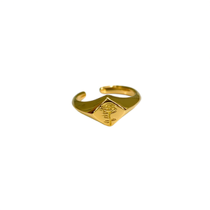 แหวนแฟชั่น สแตนเลสสตีล 316L ชุบทอง PVD ดีไซน์ทนทาน ใช้งานได้ทุกวัน - Product Image 2